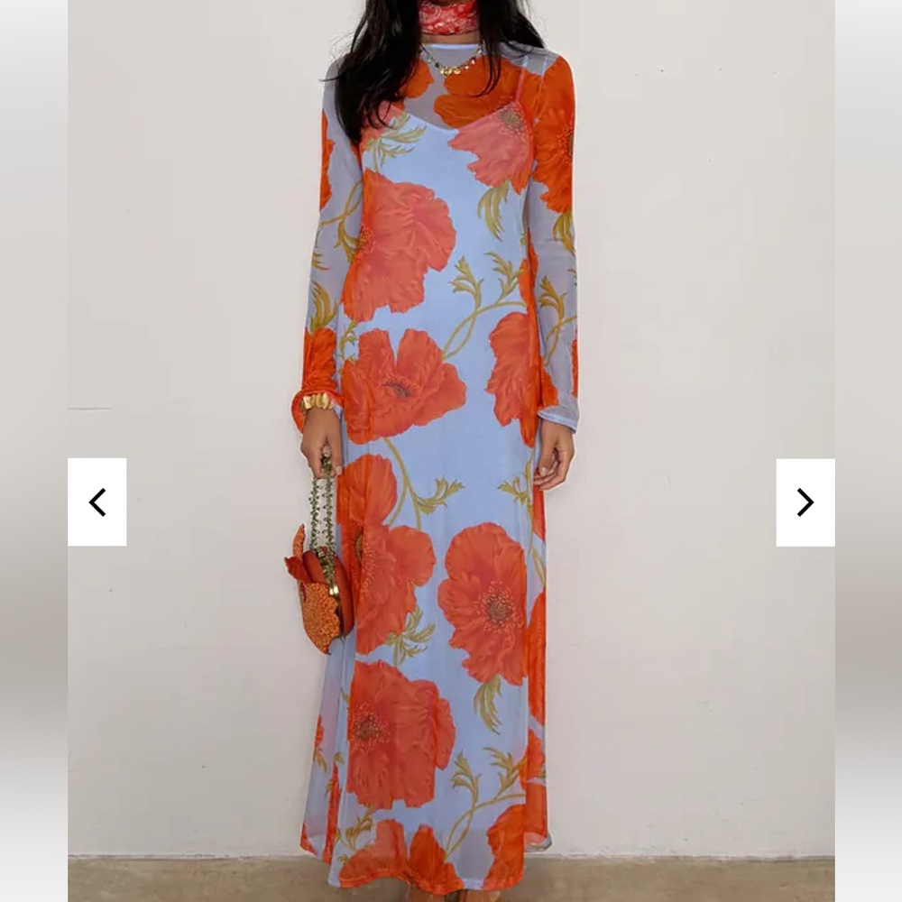 Never fully dressed poppy mesh dress